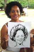 caricature afro woman